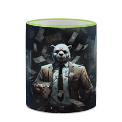 Кружка 3D Payday 3 animal mask, цвет: 3D-светло-зеленый кант — фото 2