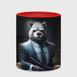 Кружка 3D Payday3 bear, цвет: 3D-белый + красный — фото 2