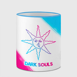 Кружка 3D Dark Souls neon gradient style, цвет: 3D-небесно-голубой кант — фото 2