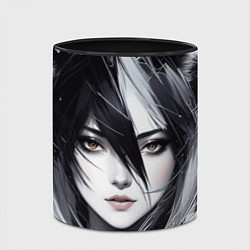 Кружка 3D Аниме девушка-лиса, цвет: 3D-белый + черный — фото 2