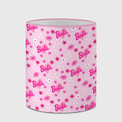 Кружка 3D Барби, сердечки и цветочки, цвет: 3D-розовый кант — фото 2