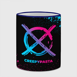 Кружка 3D CreepyPasta - neon gradient, цвет: 3D-синий кант — фото 2