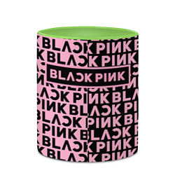Кружка 3D Blackpink - pink text, цвет: 3D-белый + светло-зеленый — фото 2