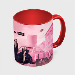 Кружка 3D Blackpink poster, цвет: 3D-белый + красный