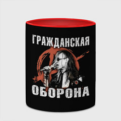 Кружка 3D Гражданская Оборона - анархист, цвет: 3D-белый + красный — фото 2