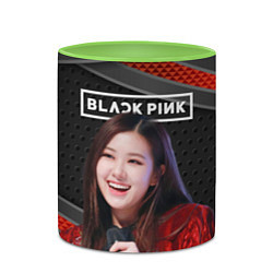 Кружка 3D Rose Blackpink black red, цвет: 3D-белый + светло-зеленый — фото 2