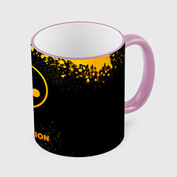 Кружка 3D Evangelion - gold gradient, цвет: 3D-розовый кант