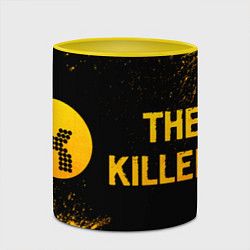 Кружка 3D The Killers - gold gradient: надпись и символ, цвет: 3D-белый + желтый — фото 2