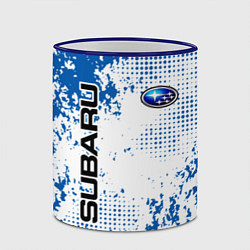 Кружка 3D Subaru blue logo, цвет: 3D-синий кант — фото 2