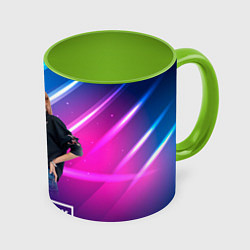 Кружка 3D Blackpink neon, цвет: 3D-белый + светло-зеленый