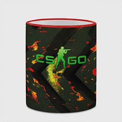 Кружка 3D CSGO green logo, цвет: 3D-красный кант — фото 2