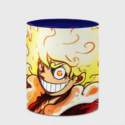 Кружка 3D Луффи 5 гир бог Ника - One Piece, цвет: 3D-белый + синий — фото 2
