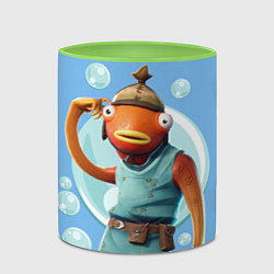 Кружка 3D Карасьь из Фортнайт, цвет: 3D-белый + светло-зеленый — фото 2