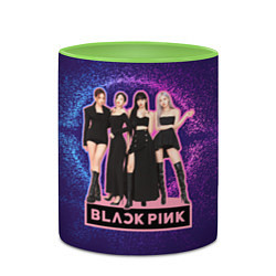 Кружка 3D Blackpink девушки с лого, цвет: 3D-белый + светло-зеленый — фото 2