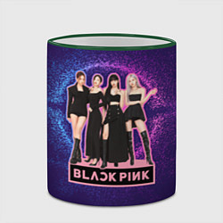 Кружка 3D Blackpink девушки с лого, цвет: 3D-зеленый кант — фото 2