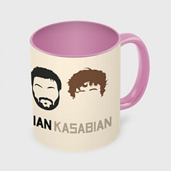 Кружка 3D Kasabian арт, цвет: 3D-белый + розовый