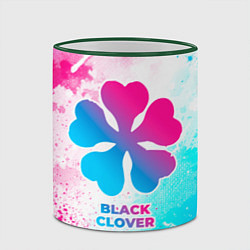Кружка 3D Black Clover neon gradient style, цвет: 3D-зеленый кант — фото 2