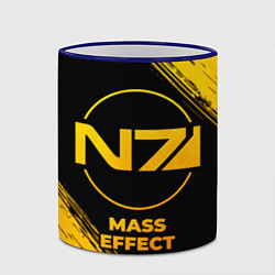 Кружка 3D Mass Effect - gold gradient, цвет: 3D-синий кант — фото 2