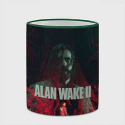 Кружка 3D Алан Уэйк и Сага Андерсон, цвет: 3D-зеленый кант — фото 2