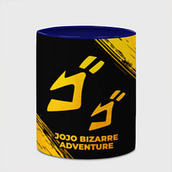 Кружка 3D JoJo Bizarre Adventure - gold gradient, цвет: 3D-белый + синий — фото 2