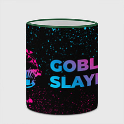 Кружка 3D Goblin Slayer - neon gradient: надпись и символ, цвет: 3D-зеленый кант — фото 2