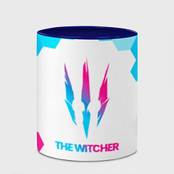 Кружка 3D The Witcher neon gradient style, цвет: 3D-белый + синий — фото 2