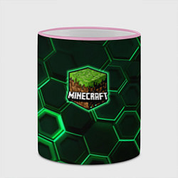 Кружка 3D Minecraft Logo Плиты, цвет: 3D-розовый кант — фото 2