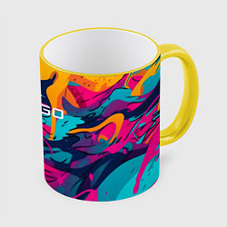 Кружка 3D Counter Strike Go Logo Color, цвет: 3D-желтый кант