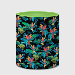 Кружка 3D Попугаи Макса Пэйна, цвет: 3D-белый + светло-зеленый — фото 2