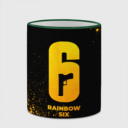Кружка 3D Rainbow Six - gold gradient, цвет: 3D-зеленый кант — фото 2