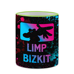 Кружка 3D Limp Bizkit - neon gradient, цвет: 3D-светло-зеленый кант — фото 2