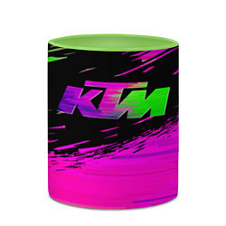 Кружка 3D KTM Freeride, цвет: 3D-белый + светло-зеленый — фото 2