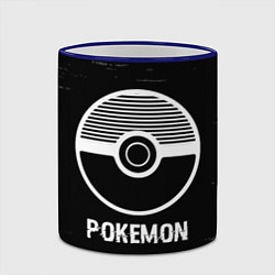 Кружка 3D Pokemon glitch на темном фоне, цвет: 3D-синий кант — фото 2