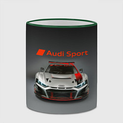Кружка 3D Audi sport - racing car - extreme, цвет: 3D-зеленый кант — фото 2