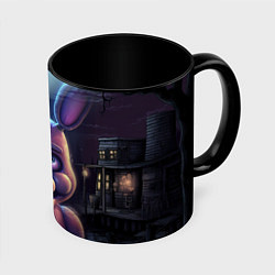 Кружка 3D Bonnie FNAF, цвет: 3D-белый + черный