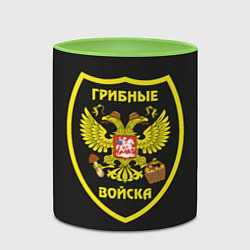 Кружка 3D Грибные войска, цвет: 3D-белый + светло-зеленый — фото 2