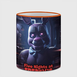 Кружка 3D Five Nights at Freddys Bonnie, цвет: 3D-оранжевый кант — фото 2