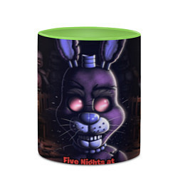 Кружка 3D Five Nights at Freddys Bonnie, цвет: 3D-белый + светло-зеленый — фото 2