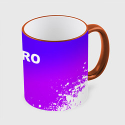 Кружка 3D Astro neon background, цвет: 3D-оранжевый кант