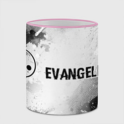 Кружка 3D Evangelion glitch на светлом фоне: надпись и симво, цвет: 3D-розовый кант — фото 2