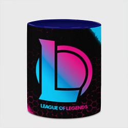 Кружка 3D League of Legends - neon gradient, цвет: 3D-белый + синий — фото 2