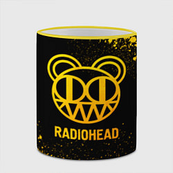 Кружка 3D Radiohead - gold gradient, цвет: 3D-желтый кант — фото 2