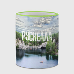 Кружка 3D Карелия горный парк Рускеала, цвет: 3D-светло-зеленый кант — фото 2