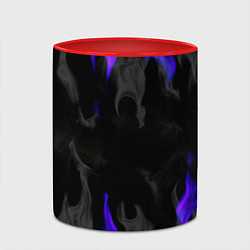 Кружка 3D Неоновый огонь и дым, цвет: 3D-белый + красный — фото 2