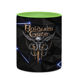 Кружка 3D Baldurs Gate 3 black blue, цвет: 3D-белый + светло-зеленый — фото 2