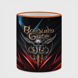 Кружка 3D Baldurs Gate 3 dark logo, цвет: 3D-оранжевый кант — фото 2