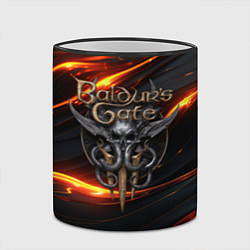 Кружка 3D Baldurs Gate 3 logo gold, цвет: 3D-черный кант — фото 2