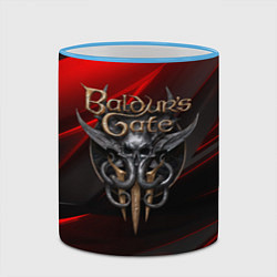 Кружка 3D Baldurs Gate 3 logo geometry, цвет: 3D-небесно-голубой кант — фото 2