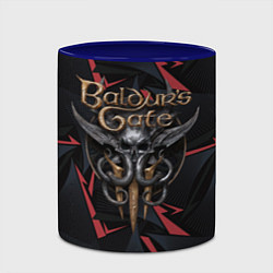 Кружка 3D Baldurs Gate 3 logo dark red, цвет: 3D-белый + синий — фото 2