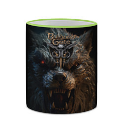 Кружка 3D Baldurs Gate 3 оборотень, цвет: 3D-светло-зеленый кант — фото 2